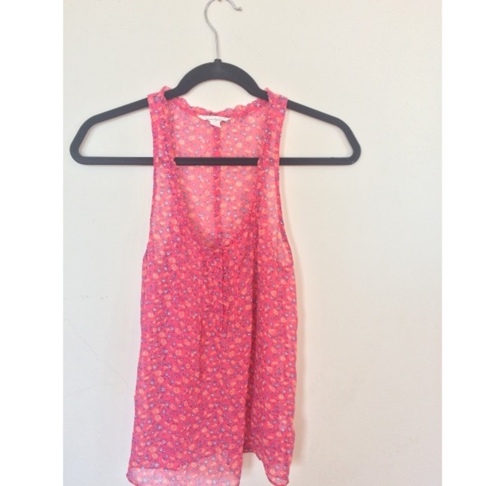 American Eagle Sheer Floral Tank Top NWOT